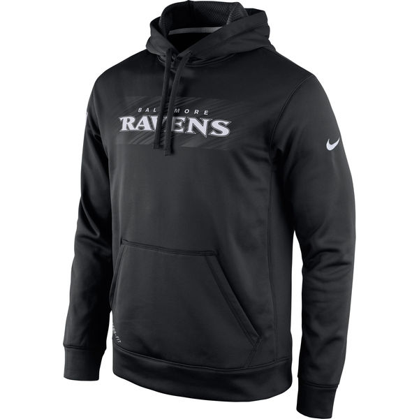 Men Baltimore Ravens Nike KO Speed Wordmark Performance Hoodie Black